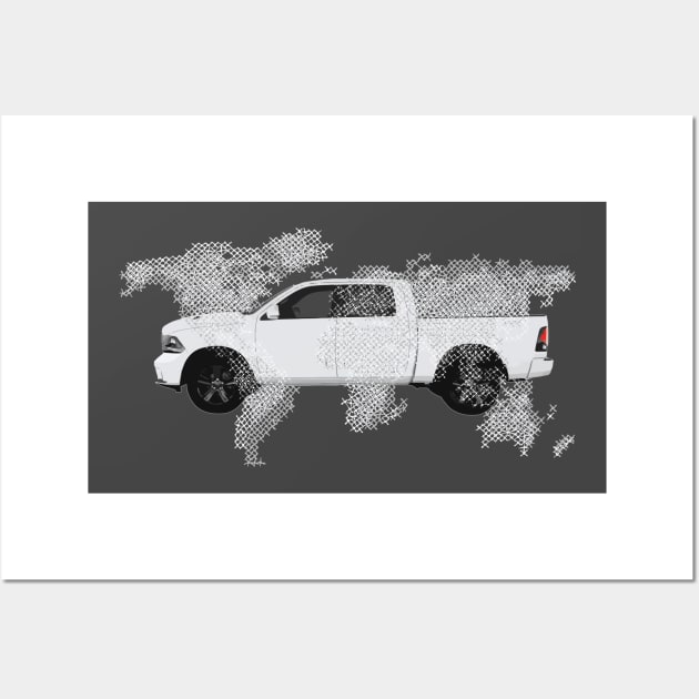 RAM pickup truck Wall Art by mfz